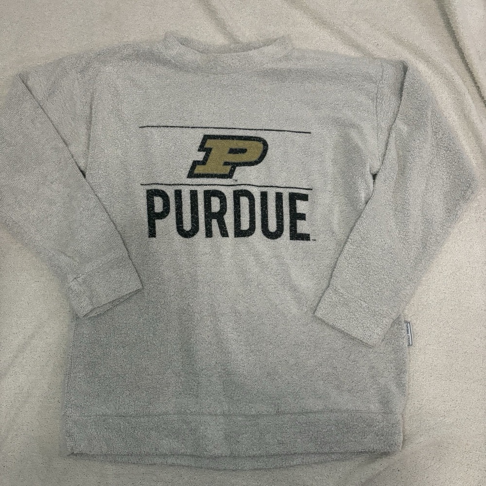 Woolly Threads Vintage Purdue Reverse Loop Cream Sweatshirt Size L